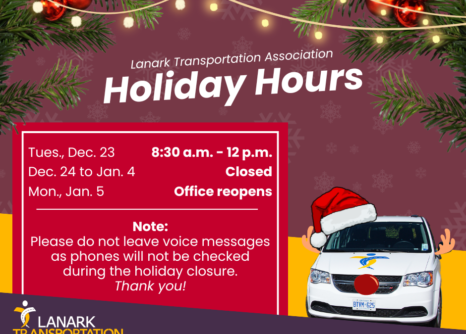 Holiday Hours – December 2025